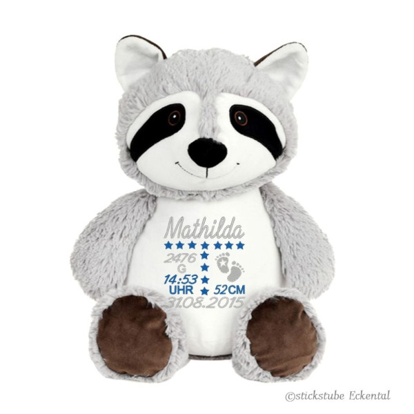 Waschbär Stofftier mit Namen